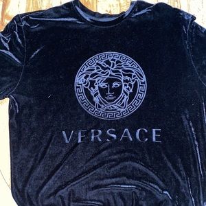 Versace Super Rare Velvet Medusa Pullover